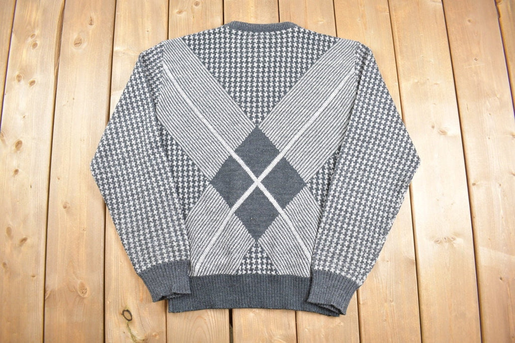 Vintage 1990s Eagle Point Knitted Sweater  Vintage 90s Crewneck  Pattern Sweater  Outdoor  Hand Knit  Pullover Sweatshirt