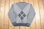 Vintage 1990s Eagle Point Knitted Sweater  Vintage 90s Crewneck  Pattern Sweater  Outdoor  Hand Knit  Pullover Sweatshirt