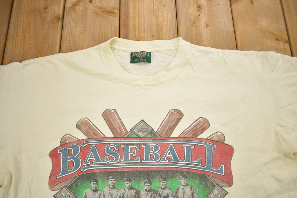 Vintage 1990s American Eagle American Baseball Theme Graphic T Shirt