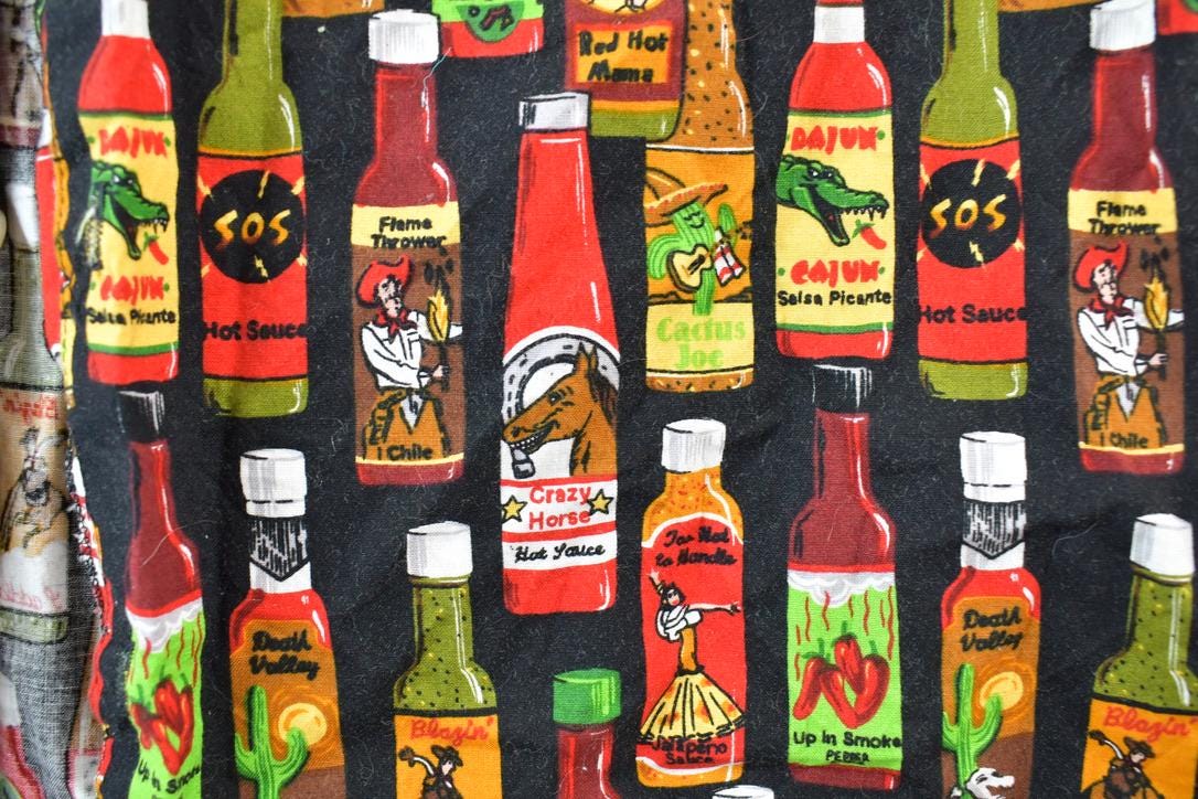 Vintage 1990s Hot Sauce AOP Button Up Shirt