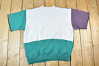Vintage 1990s Blast Men Colour Block Crewneck Sweatshirt T Shirt
