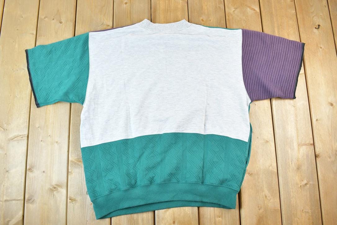 Vintage 1990s Blast Men Colour Block Crewneck Sweatshirt T Shirt