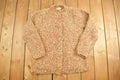Vintage 1960s Button Up Knit Sweater  Vintage 90s Crewneck  Outdoorsman  Vintage Knit  Winter Sweatshirt