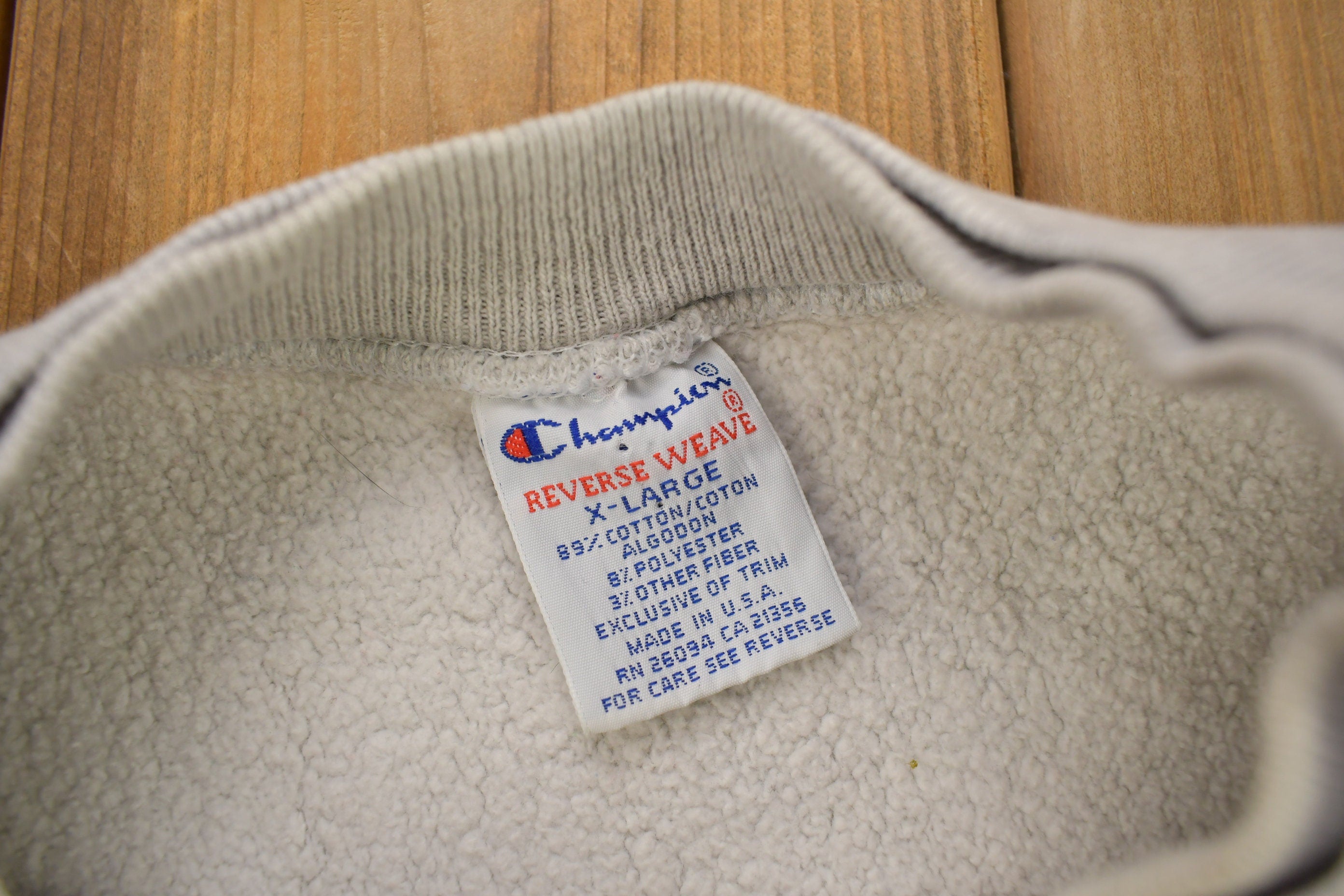 Vintage 1990s Grey Champion Reverse Weave Crewneck