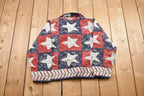 Vintage 1990s Stars Patch Work Cardigan Blazer