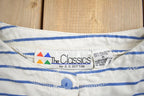 Vintage 1990s The Classics Striped Blank Button Up Baseball Shirt