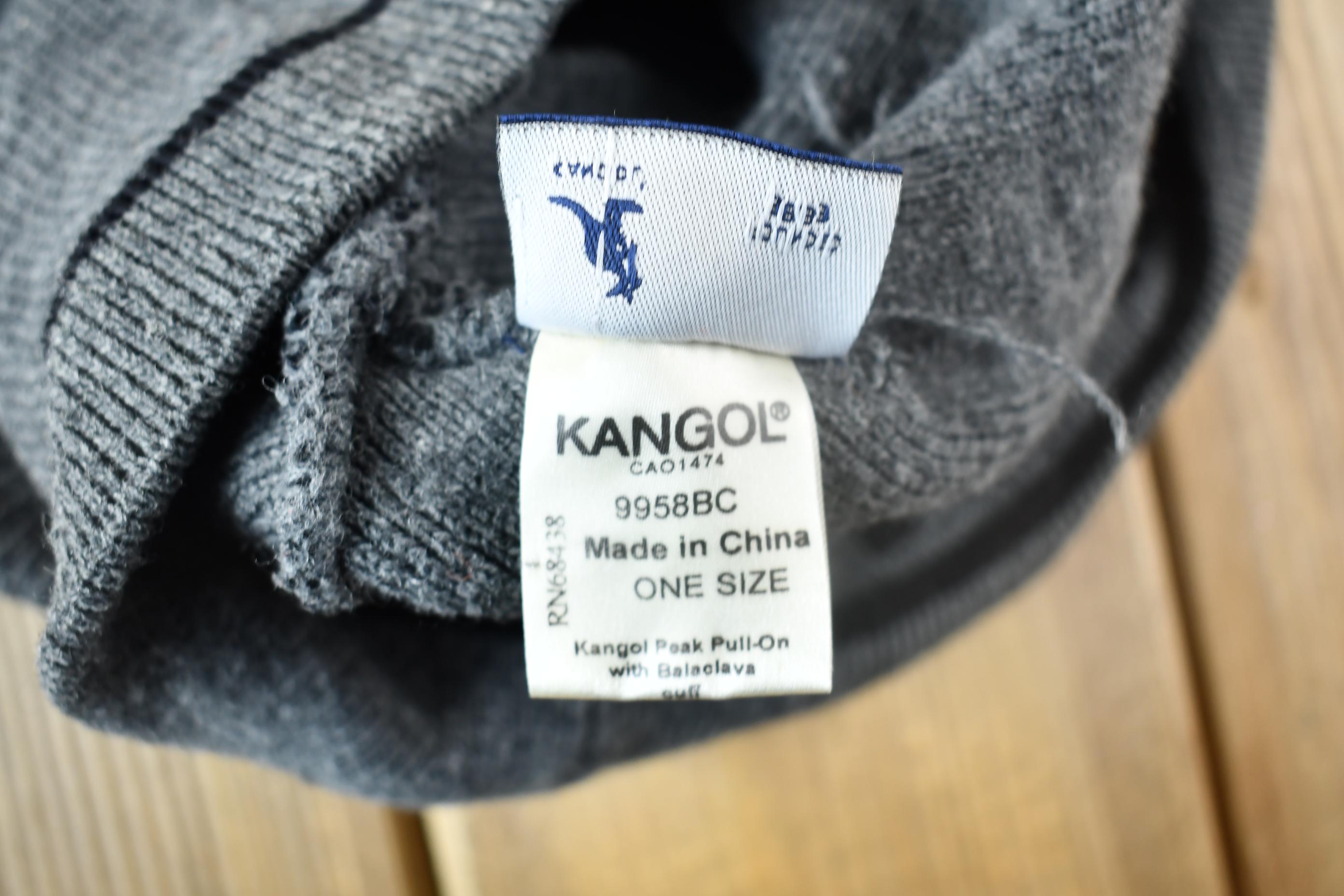Vintage 1990s Kangol Peak Pull On With Balaclava Hat One Size