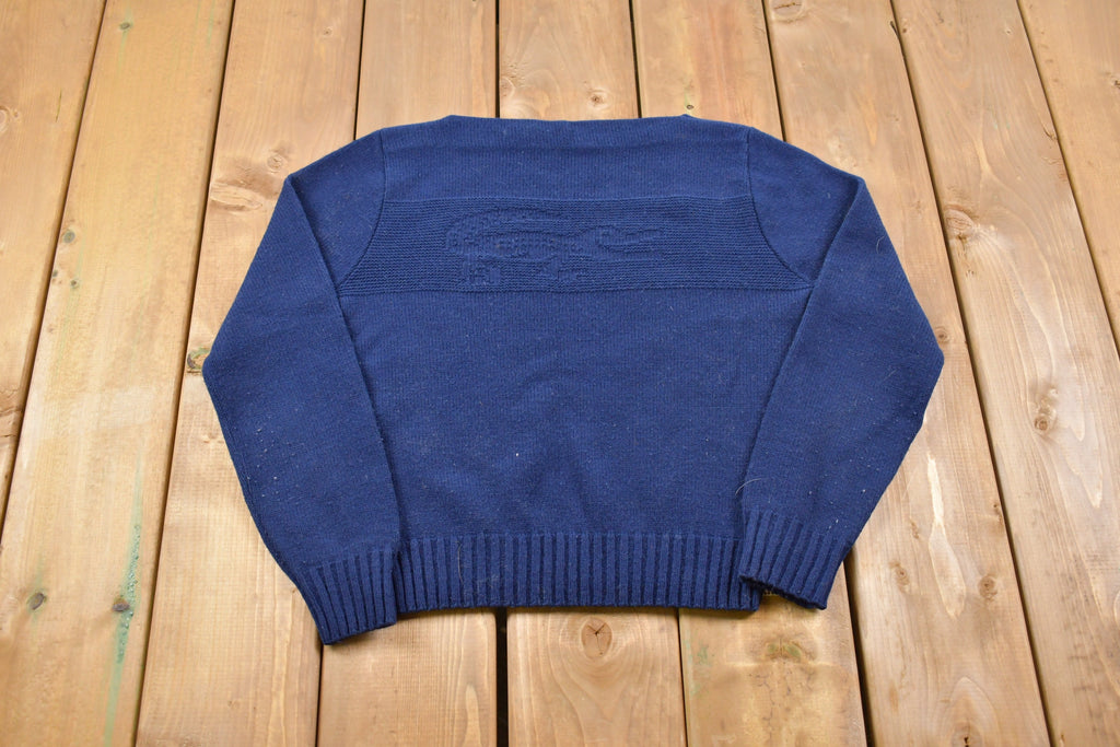 Vintage Lacoste Embossed Logo Knitted Sweater