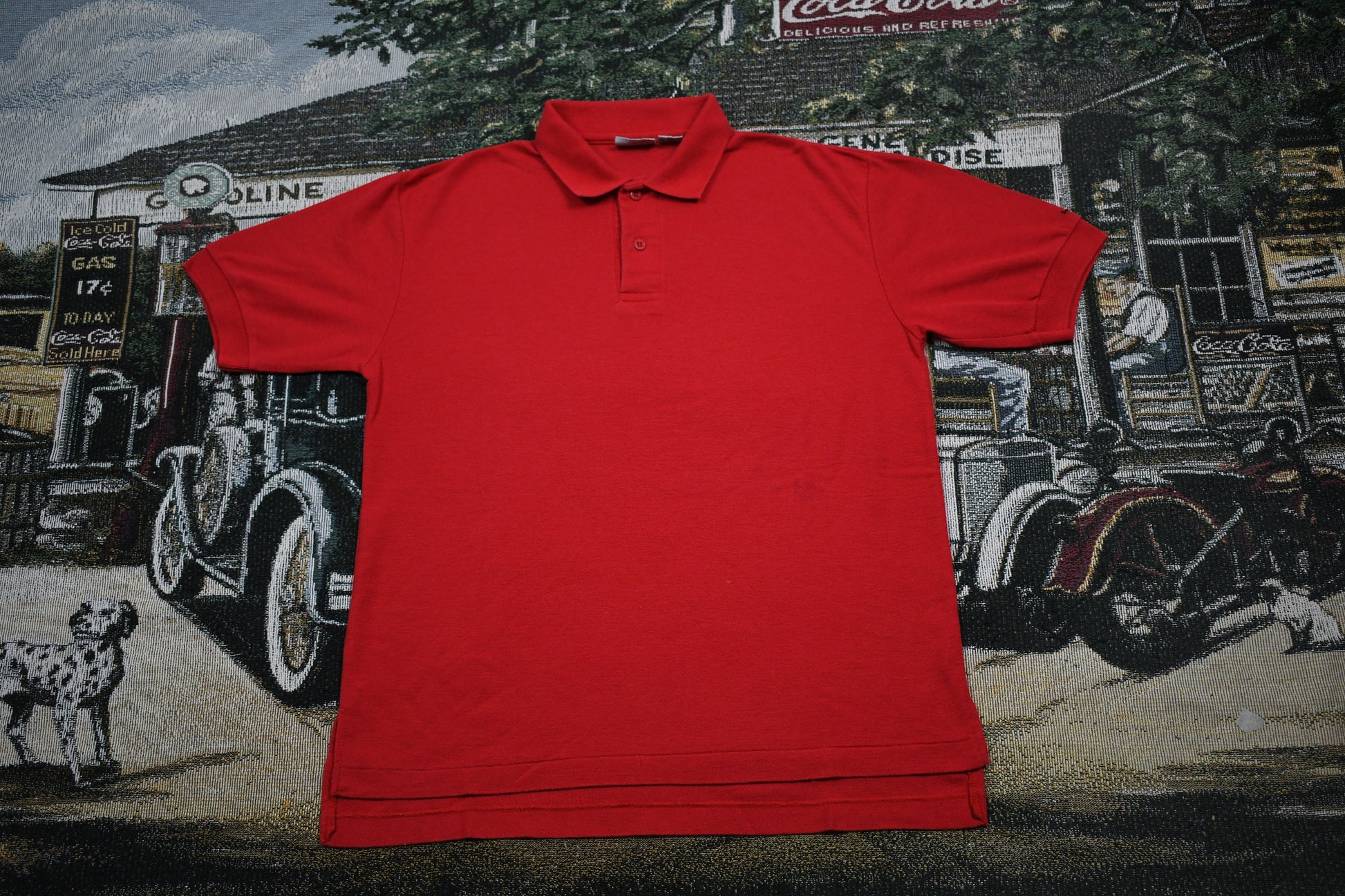 Vintage 1990s Levi's Denim Embroidered Polo Shirt