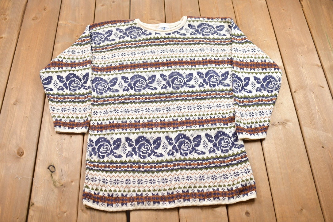 Vintage 1990s White Stag Knitted Crewneck Sweater
