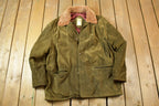 Vintage 1990s Camel Authentic Tradition Suede Leather Jacket Made In USA