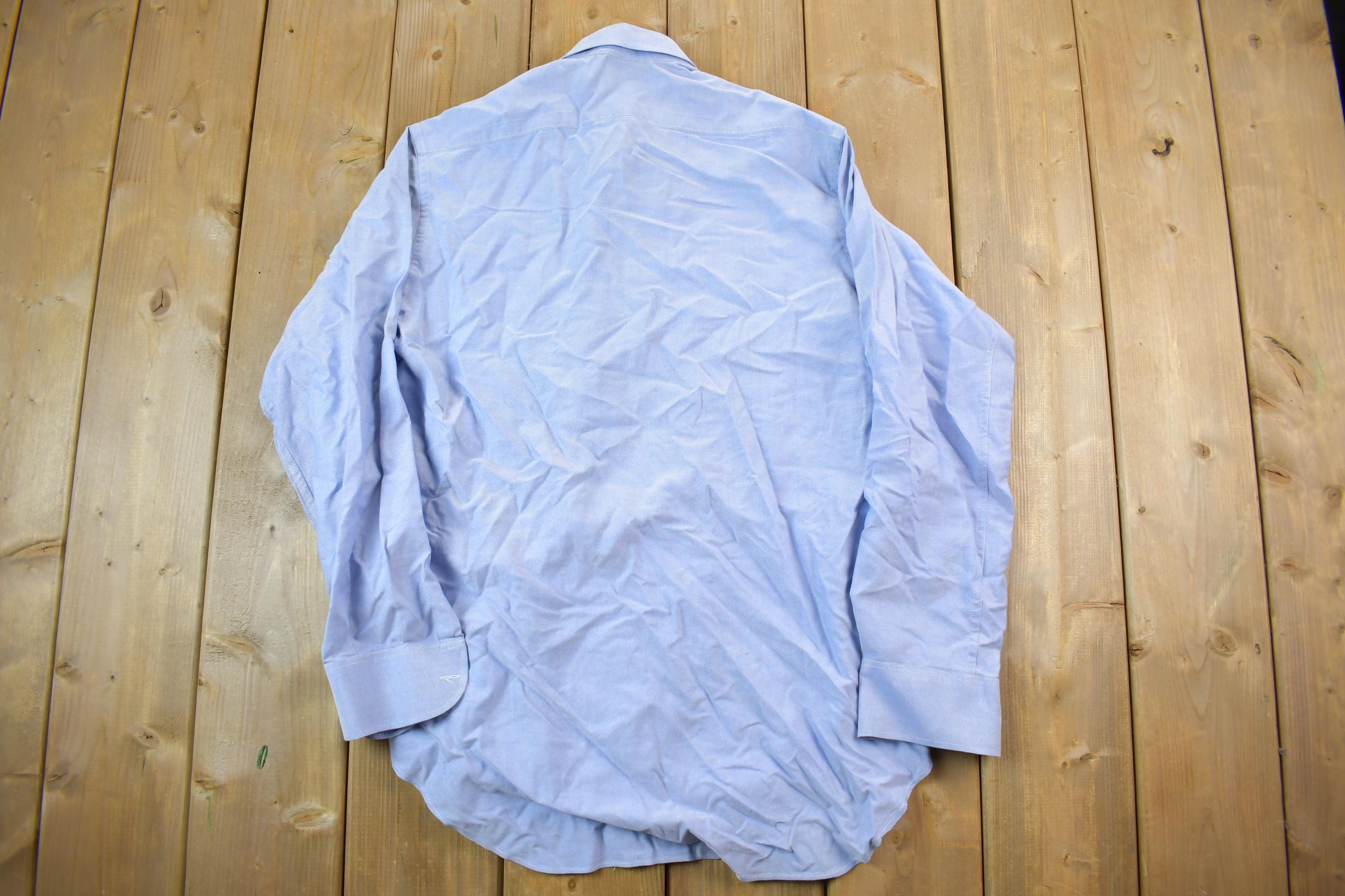 Vintage 1990s Blank Blue Prado Button Up Shirt