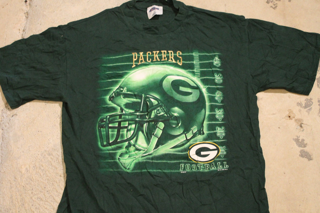 Vintage 1998 Green Bay Packers Embroidered Graphic T Shirt