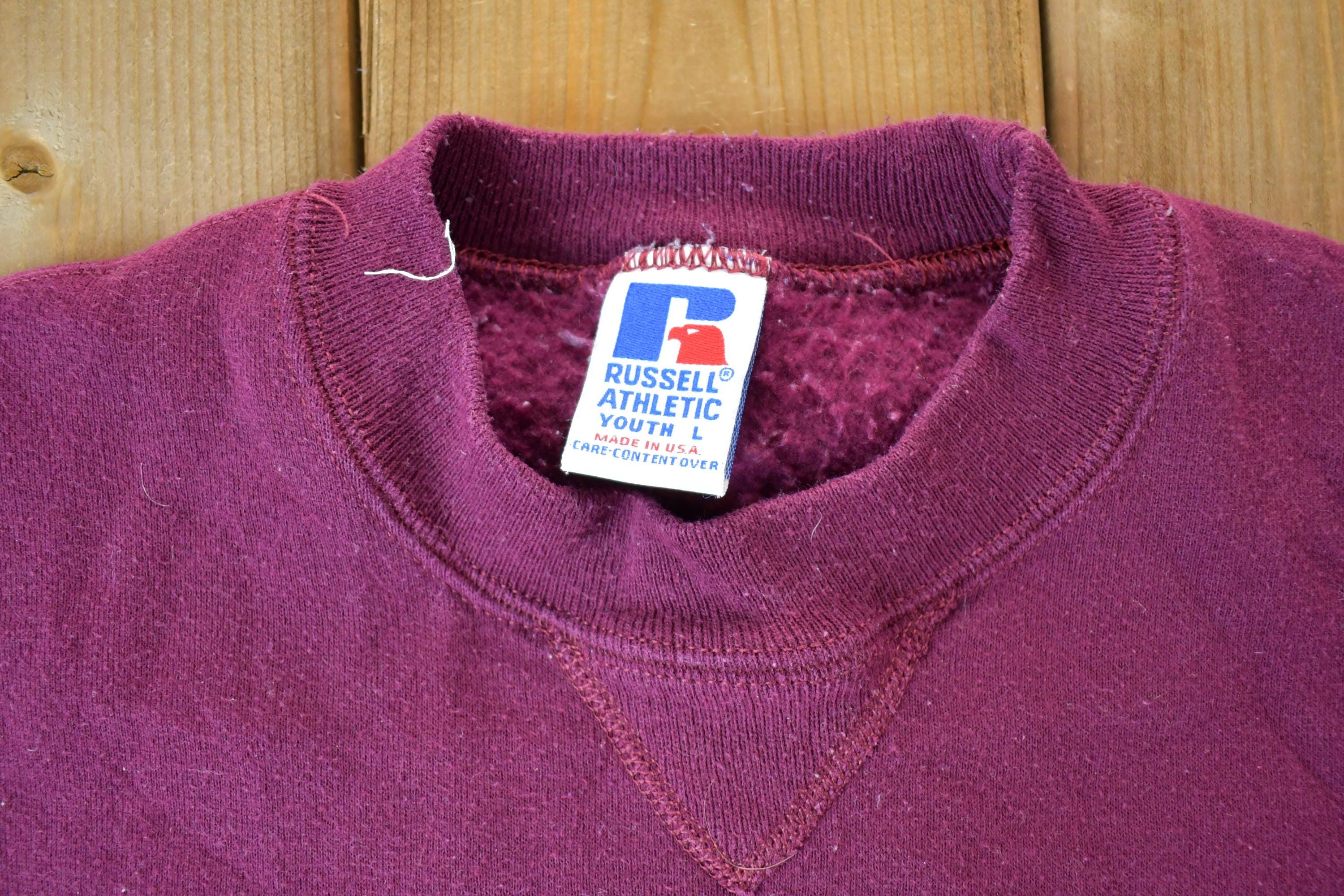 Vintage 1990s Russell Athletic Colour Block Crewneck Sweatshirt