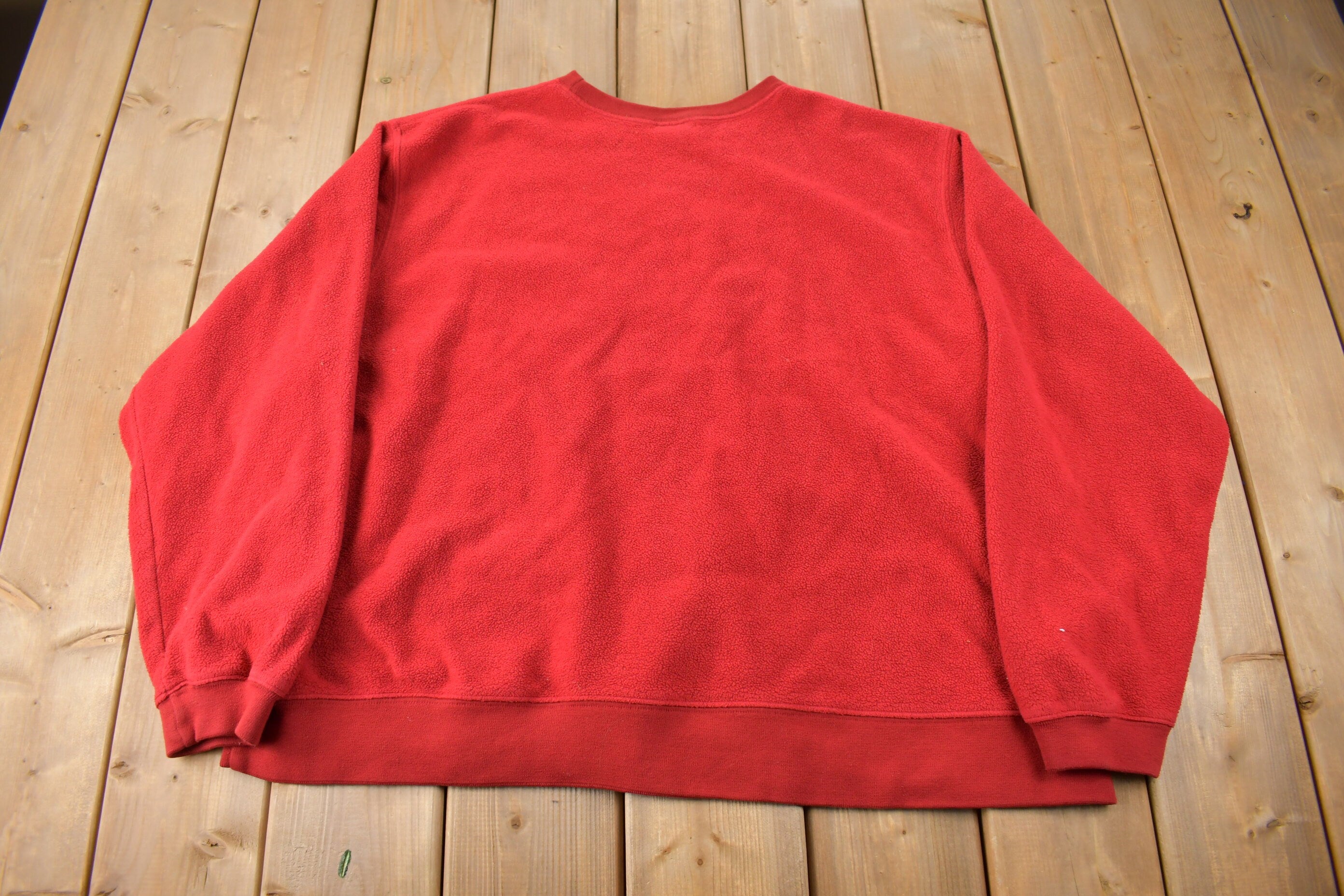 Vintage 1990s Mickey Mouse Embroidered Disney Fleece Crewneck