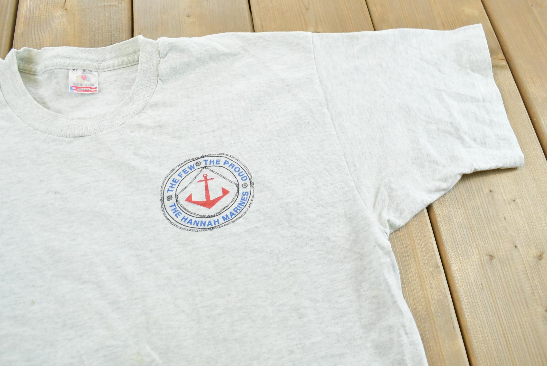 Vintage 1990s Hannah Marines Tugboat Promotional T Shirt Mens L