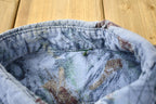 Vintage 1990s Canoe Graphic All Over Print Button Up Shirt