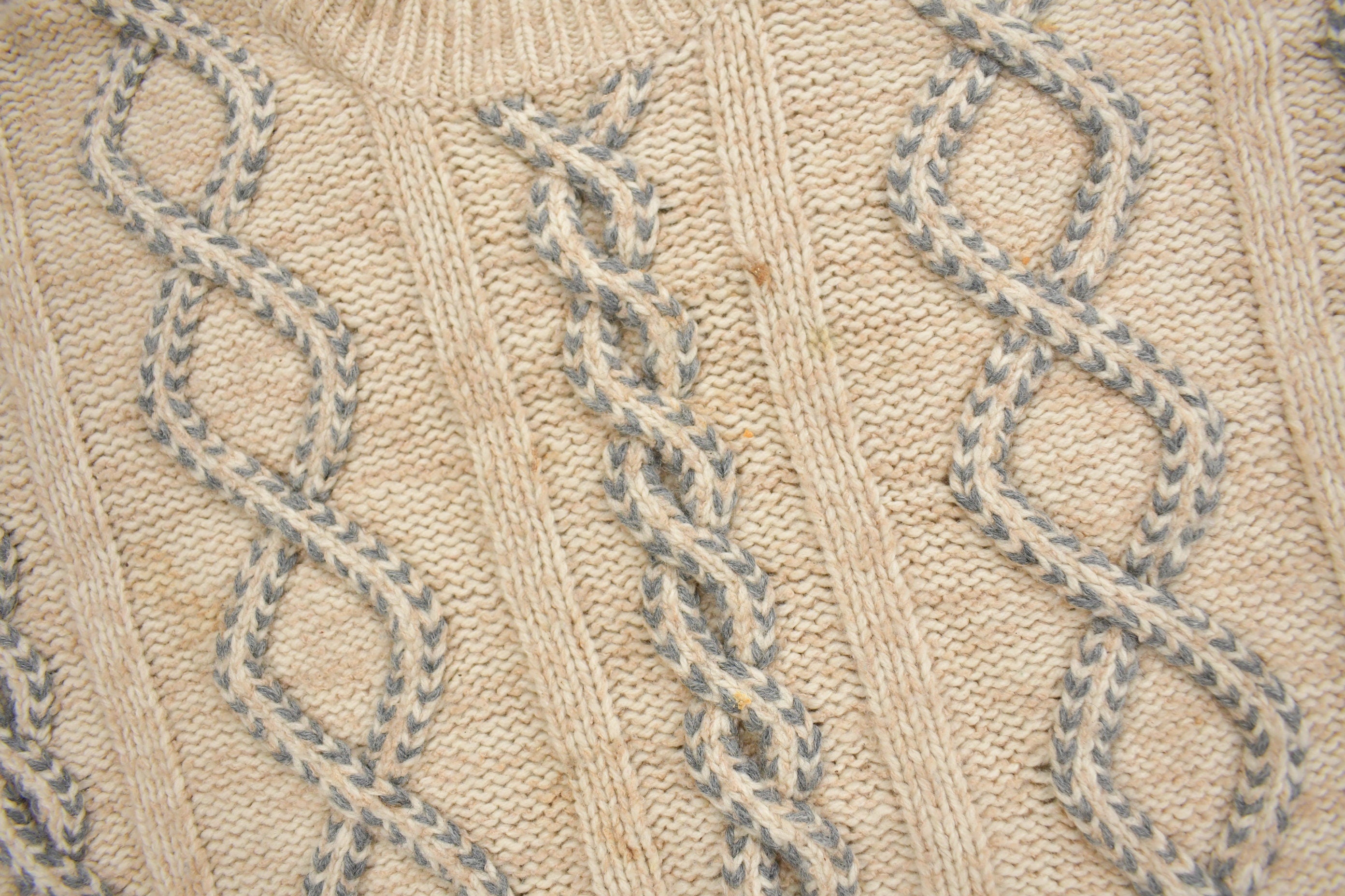 Vintage 1990s Eddie Bauer Legends 3D Cable Knit Sweater  Vintage 90s Crewneck  Abstract Patterns  Wool Sweater