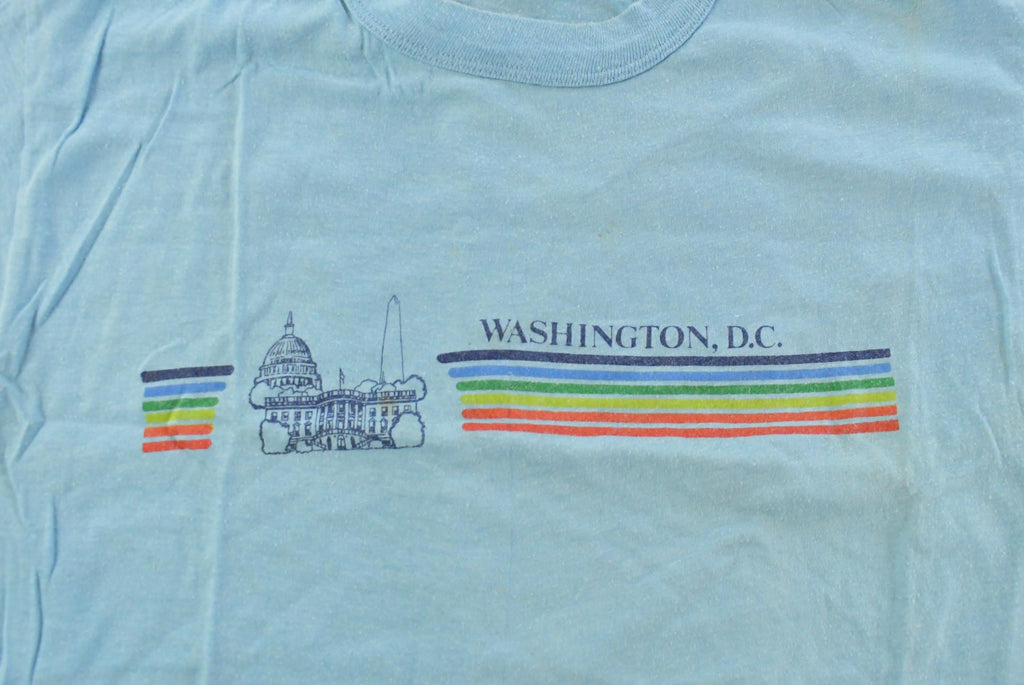 Vintage 1980s Washington DC Travel Souvenir Single Stitch Graphic Print T-Shirt Men's M