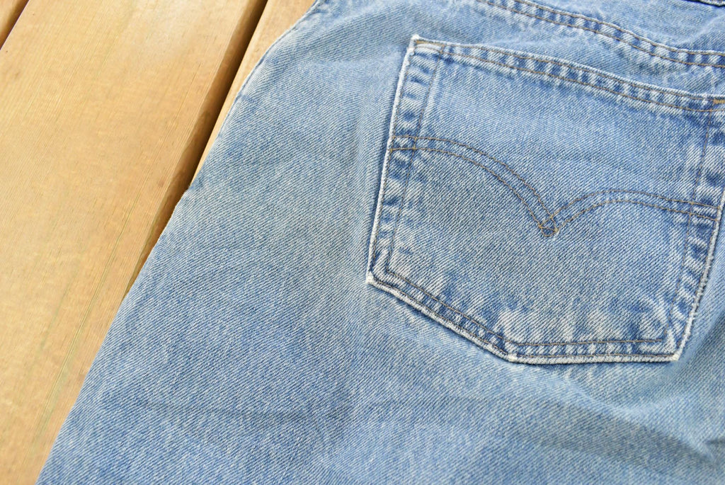 Vintage 1990s Levi Silver Tab Loose Wide Leg Denim Blue Jeans Men's 37 x 32 / 90s Silvertabs / Streetwear / Baggy Jeans / Made in USA