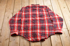 Vintage 1990s Country Squire Plaid Wool Flannel Button Up Shirt