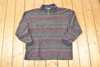 Vintage 1990s Imprints Plaid Striped Button Up Shirt Mens L