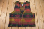 Vintage 1990s Attitudes Aztec Pattern Vest