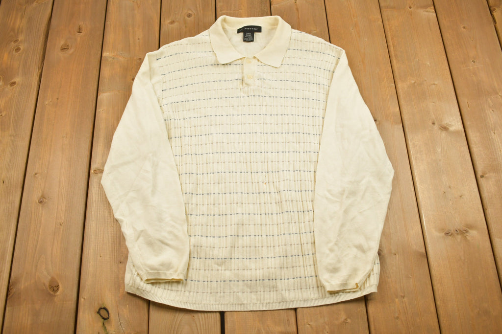Vintage 1990s Knit Polo Sweatshirt