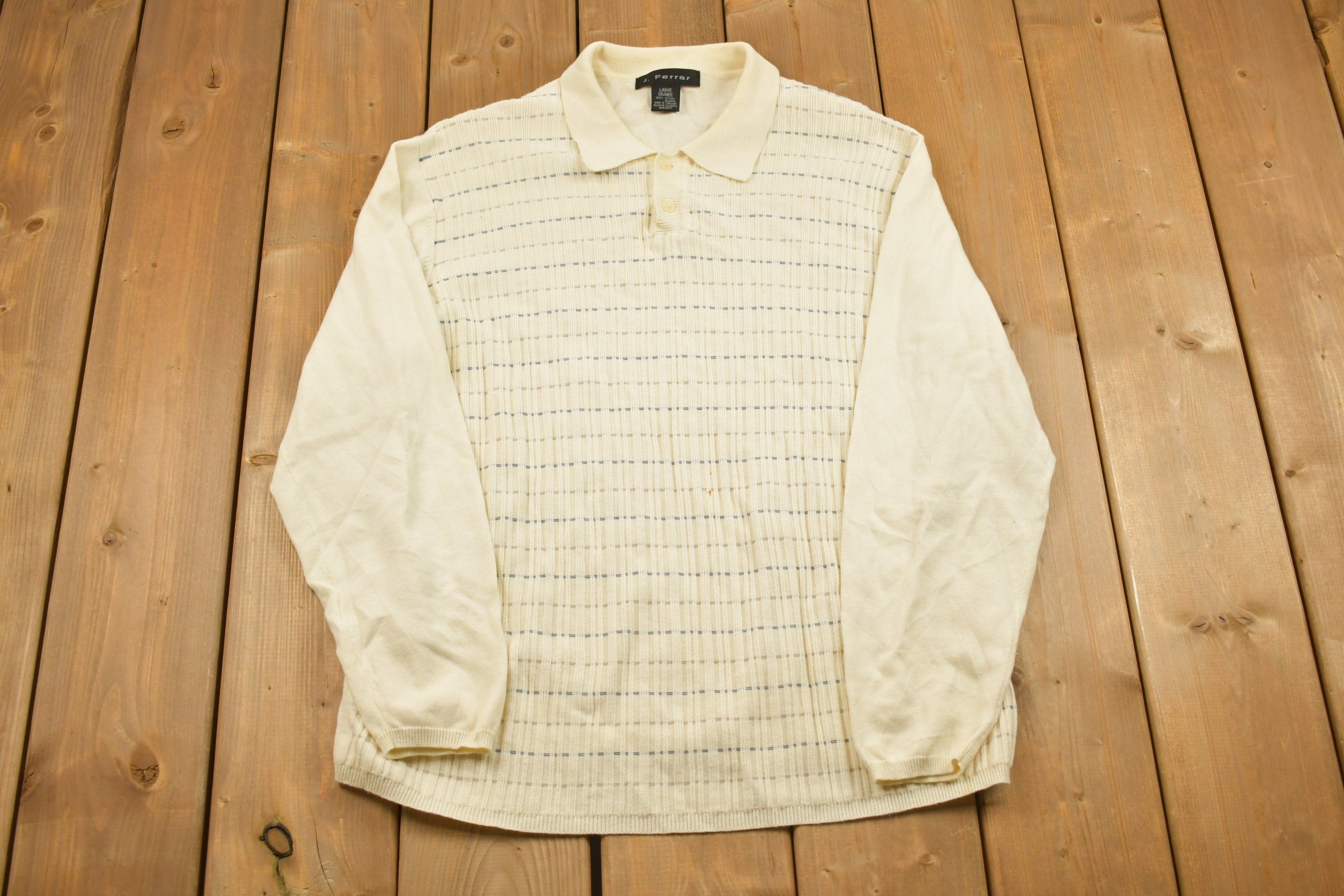 Vintage 1990s Knit Polo Sweatshirt