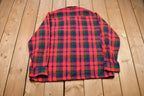 Vintage 1990s Woodland Lined Plaid Button Up Shirt