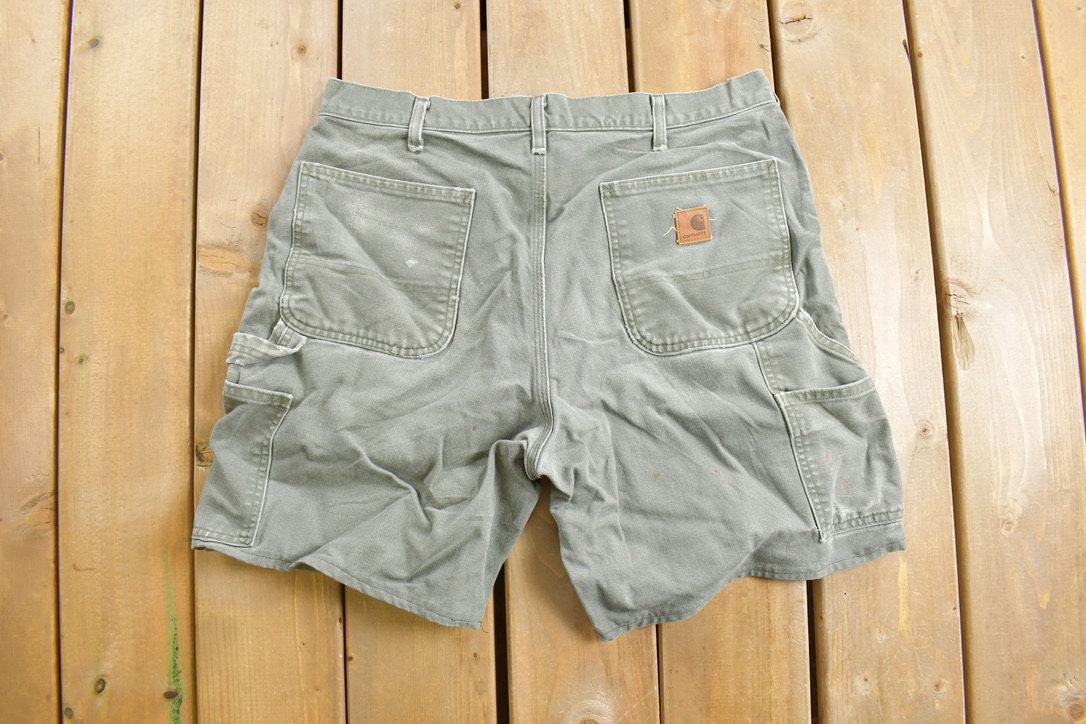 Vintage 1990s Carhartt Olive Shorts Size 34