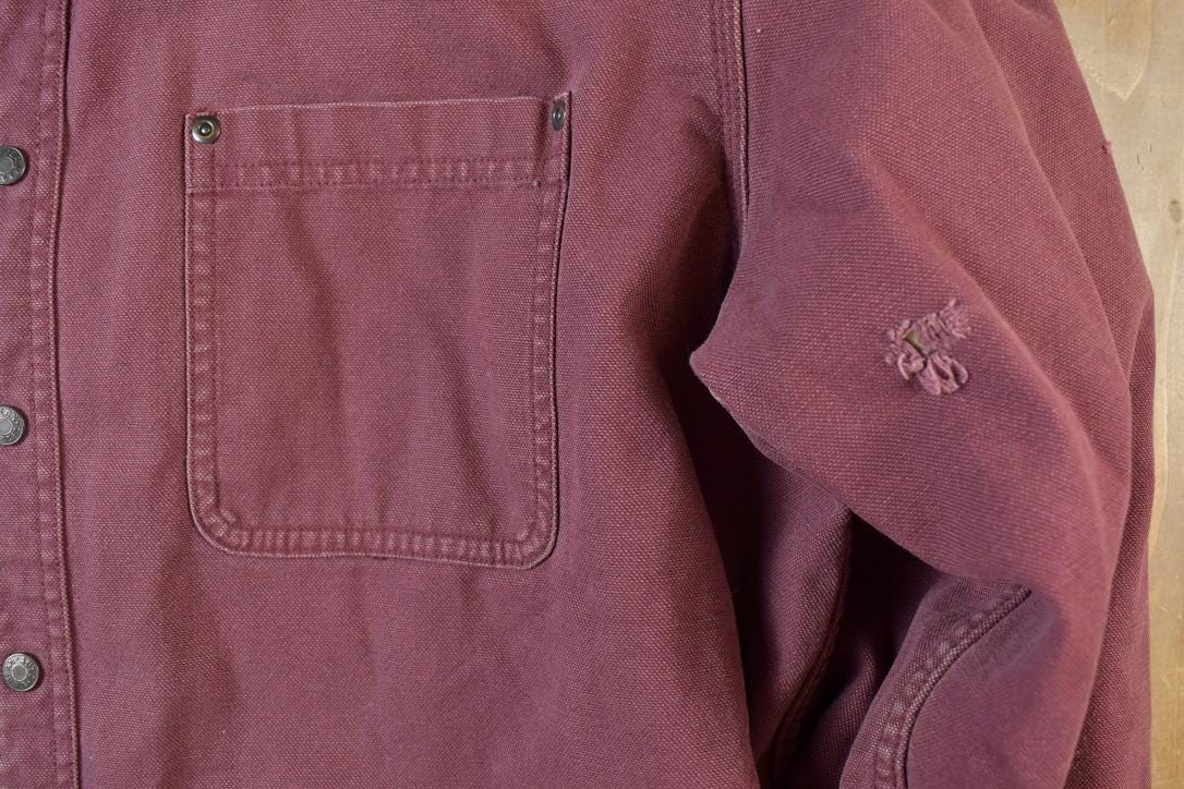 Vintage Y2K Plaid Lined Light Jean Jacket Made In USA