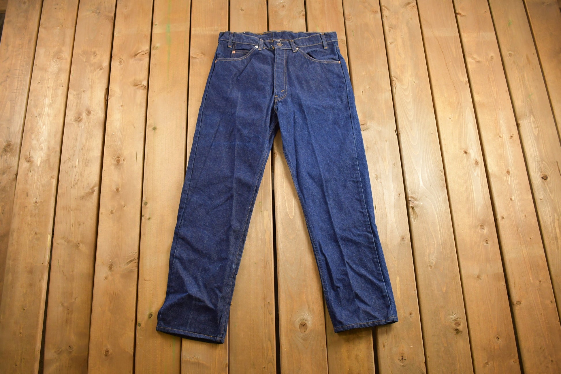 Vintage 1980s Levi's 505 Orange Tab Jeans Size 34 x 31