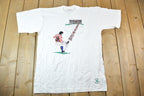 Vintage 1996 Euro Croatia Soccer Souvenir Single Stitch Graphic Print T-Shirt Made In USA