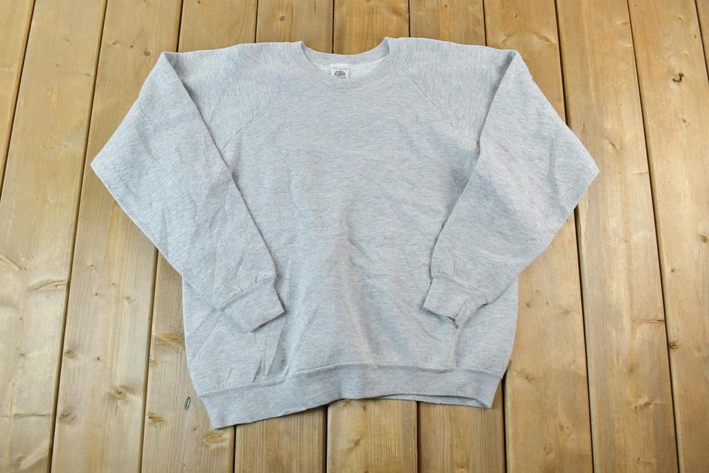 Vintage 1990s FOTL Blank Heather Grey Crewneck Sweatshirt