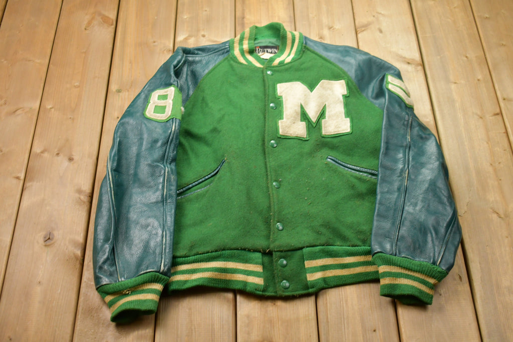 Vintage 1980s Butwin Leather Varsity Jacket