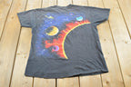 Vintage 1990 Harlequin Solar System Graphic T Shirt Mens