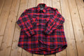 Vintage 1990s Plaid Flannel Button Up Shirt