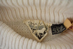 Vintage 1990s Deadstock Shadows Abstract Pattern Knit Mock Neck Sweater Size 40