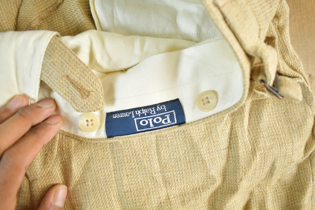 Vintage 1990's Polo Ralph Lauren Silk Flax Trousers Adult 34 x 30