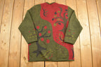 Vintage 1980s Geiger Collar Knit Cardigan Sweater
