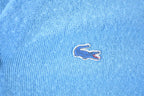 Vintage 1970s Izod Lacoste Rare Blue Croc Knit Perfect Mild Distress Cardigan Sweater Made In USA