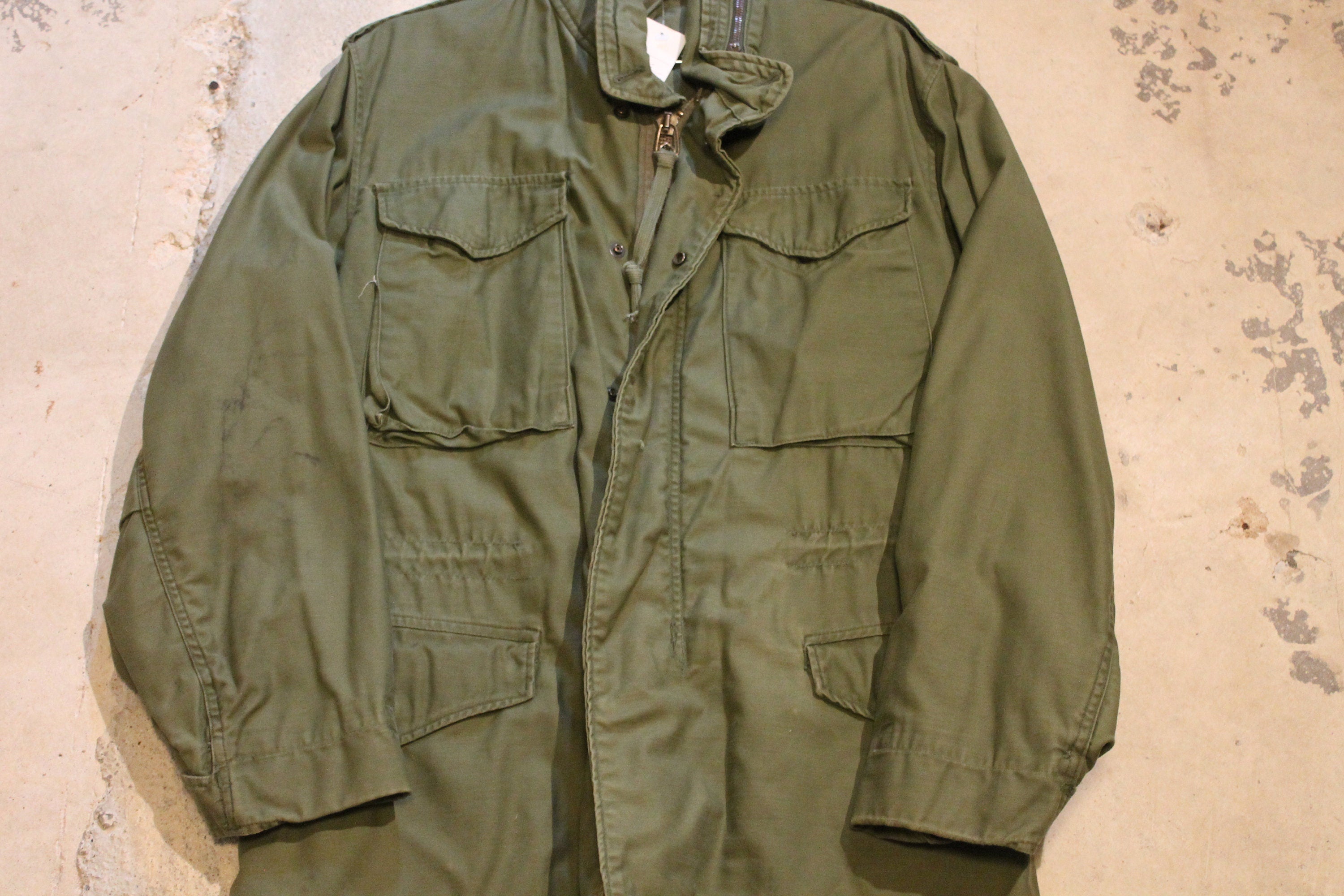 Vintage 2000 Military Button Up Jacket Army Green