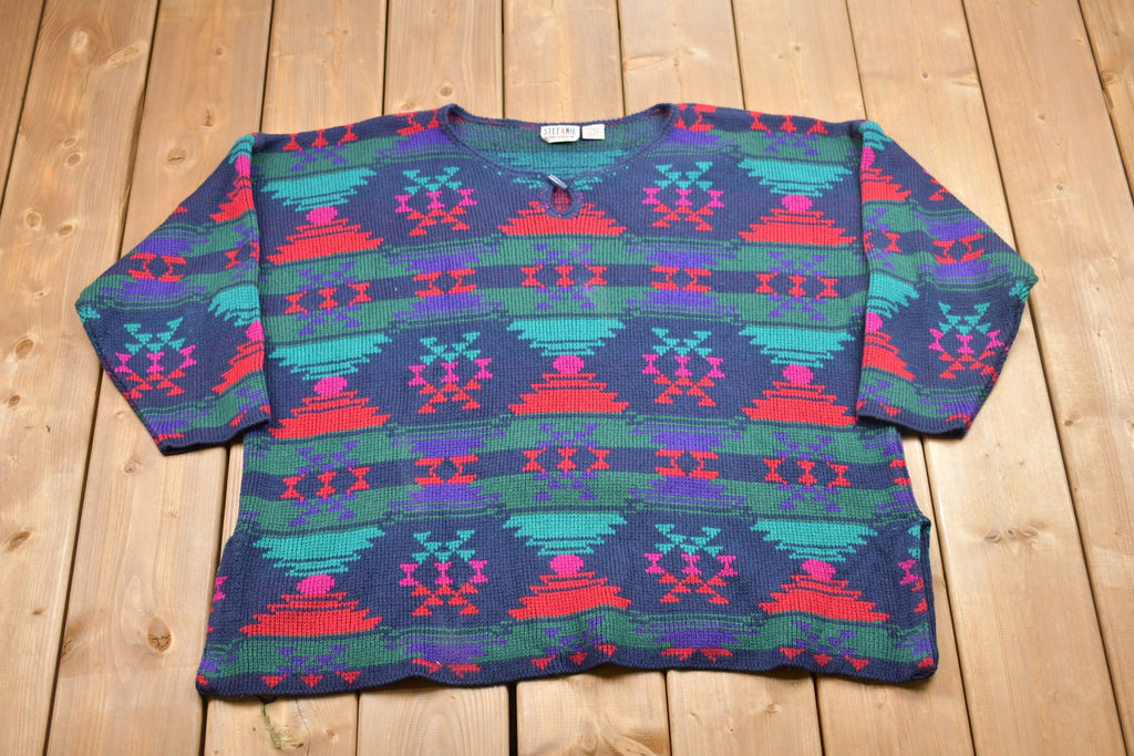 Vintage Stefano Knitted Aztec Sweater