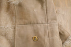 Vintage 1960s Fur Collared Suede Leather Jacket