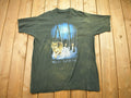 Vintage 1990s Wild Earth Wolf Theme Graphic T Shirt