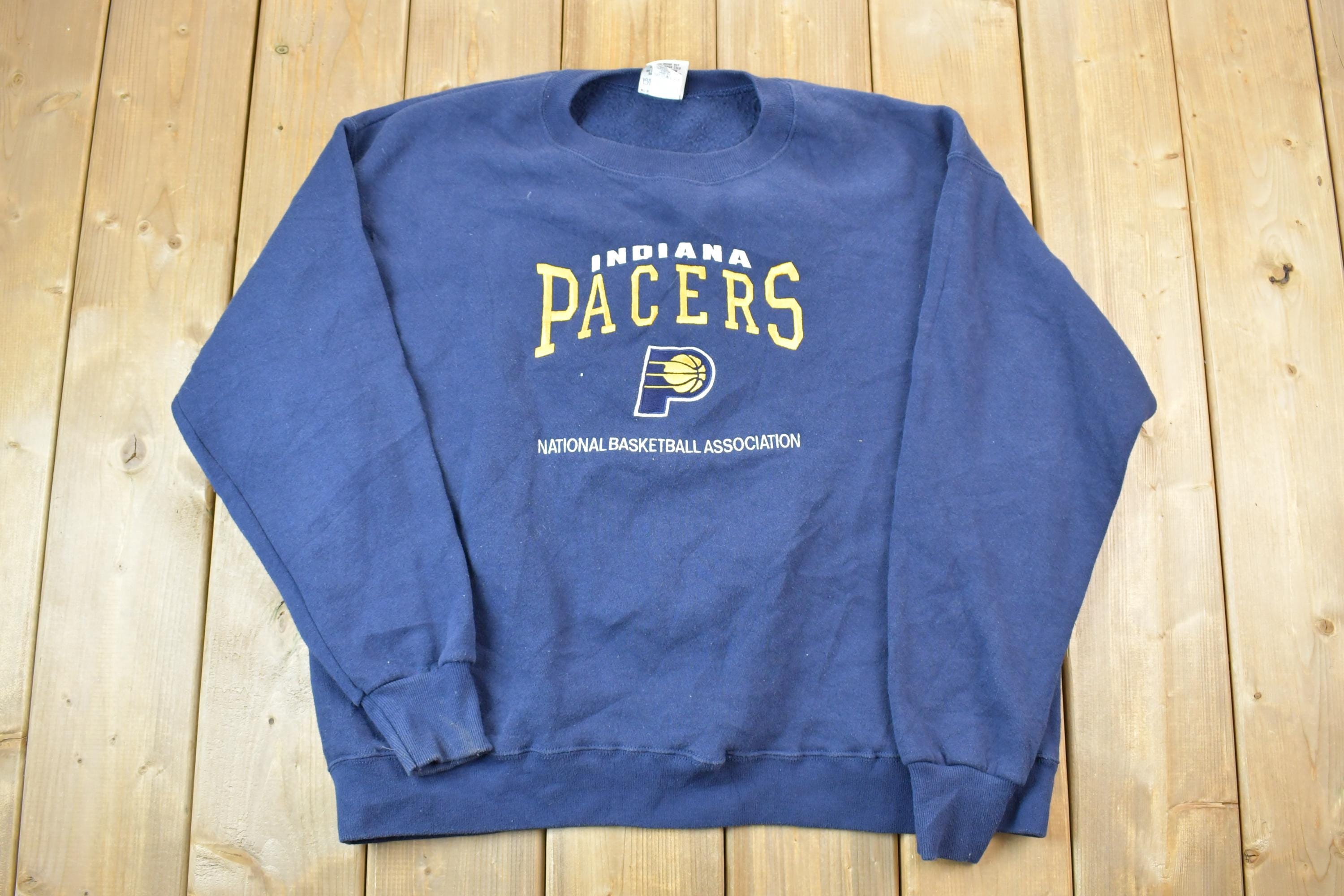 Vintage 1990s Indiana Pacers Nutmeg Mills NBA Crewneck Sweatshirt