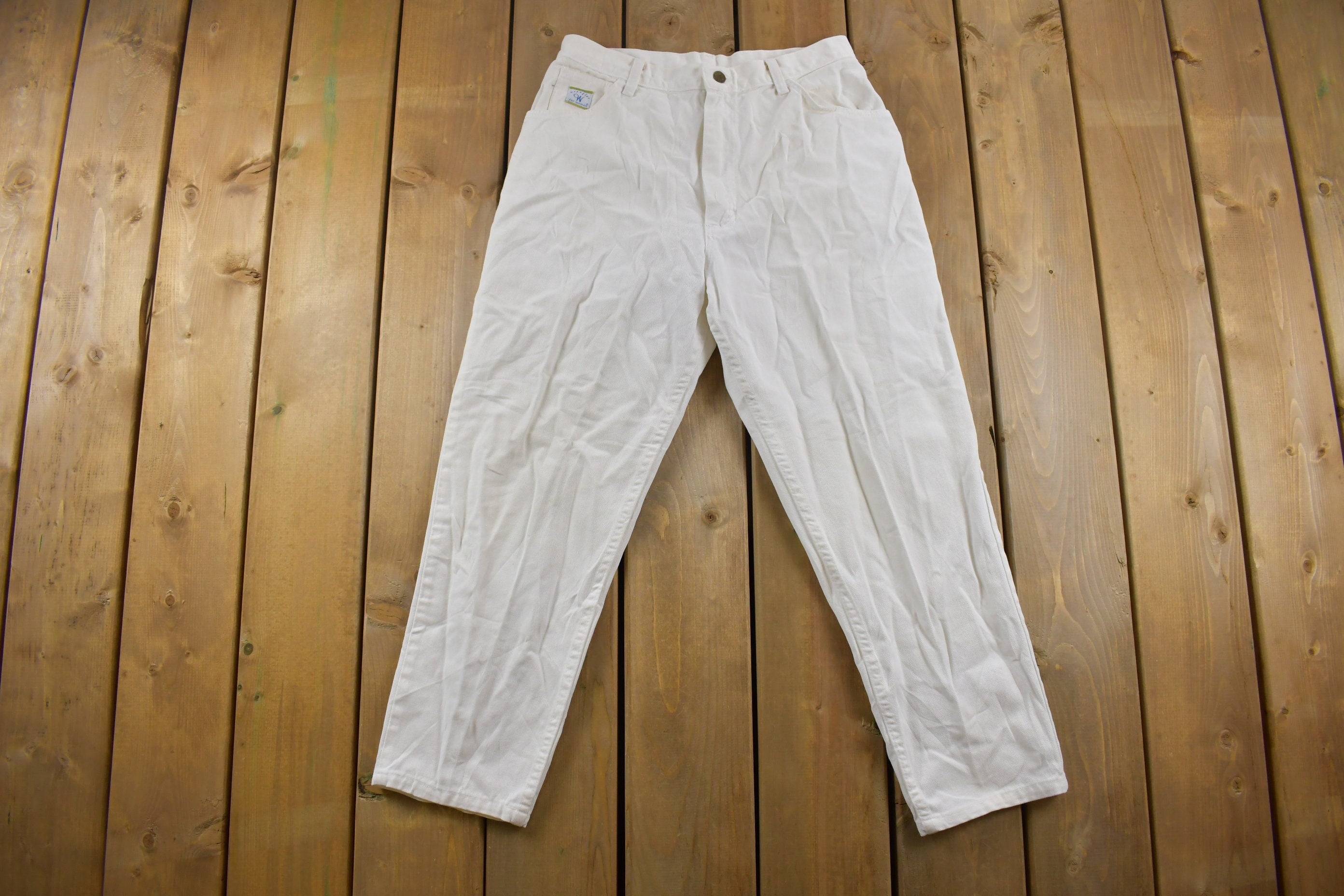 Vintage 1990s Wrangler for Women White Denim Jeans Size 30