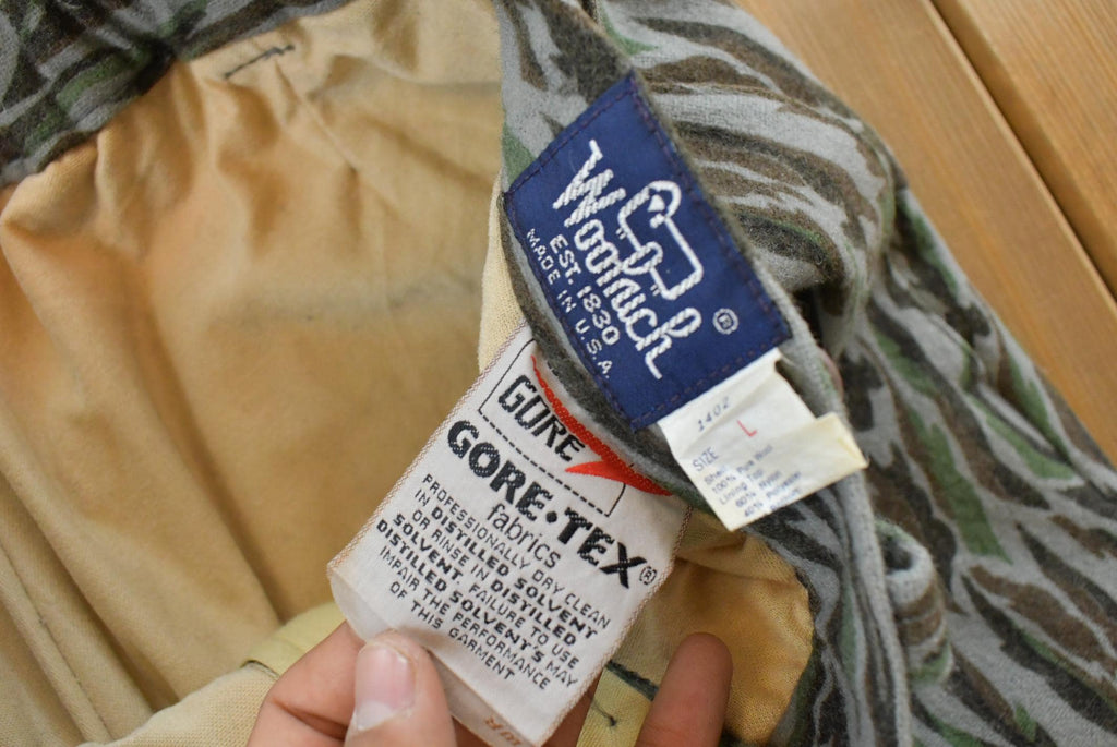 Vintage 1980s Woolricha Wool Tree Camo Gore-Tex Cargo Men's 36 x 26