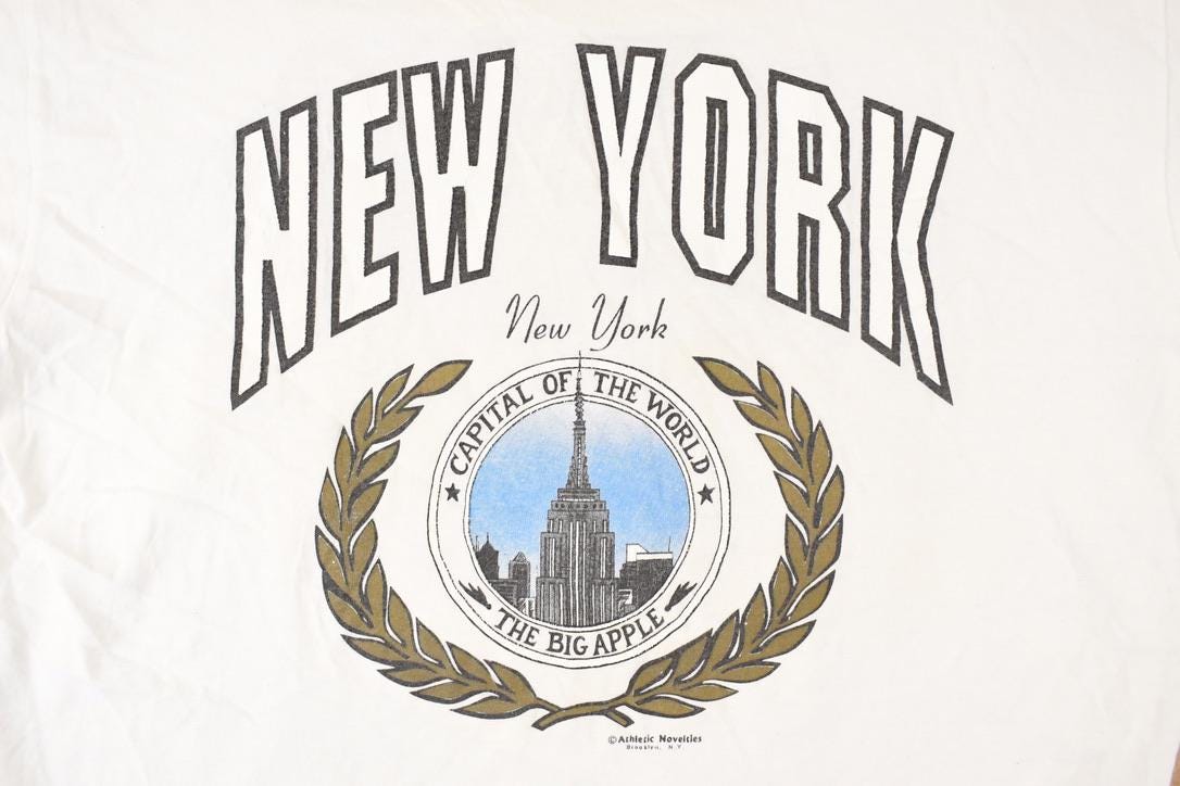 Vintage 1990s New York Souvenir Travel T-Shirt Men's M